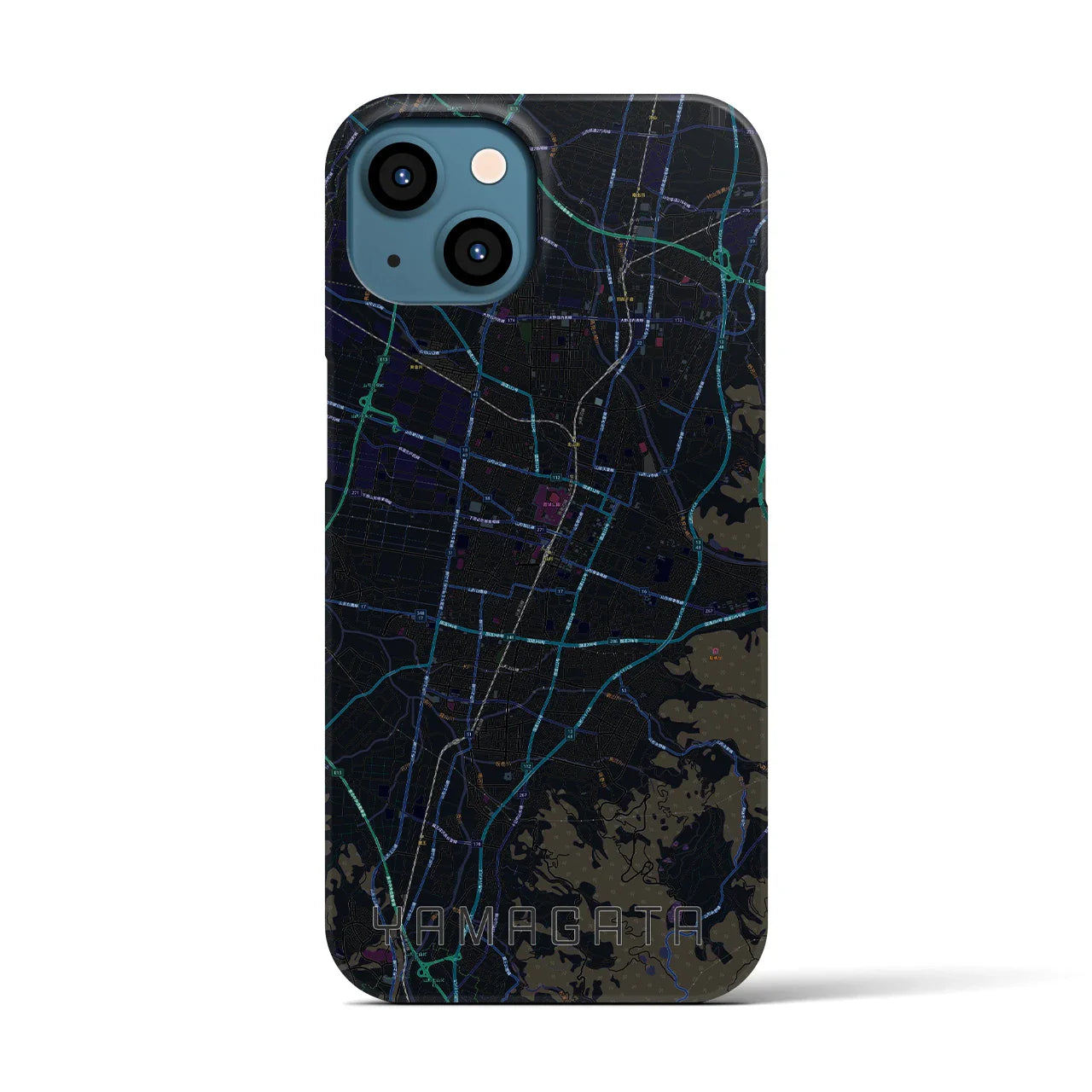 【山形(山形県)】地図柄iPhoneケース(バックカバータイプ)