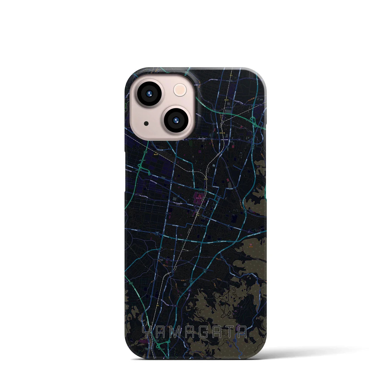 【山形(山形県)】地図柄iPhoneケース(バックカバータイプ)