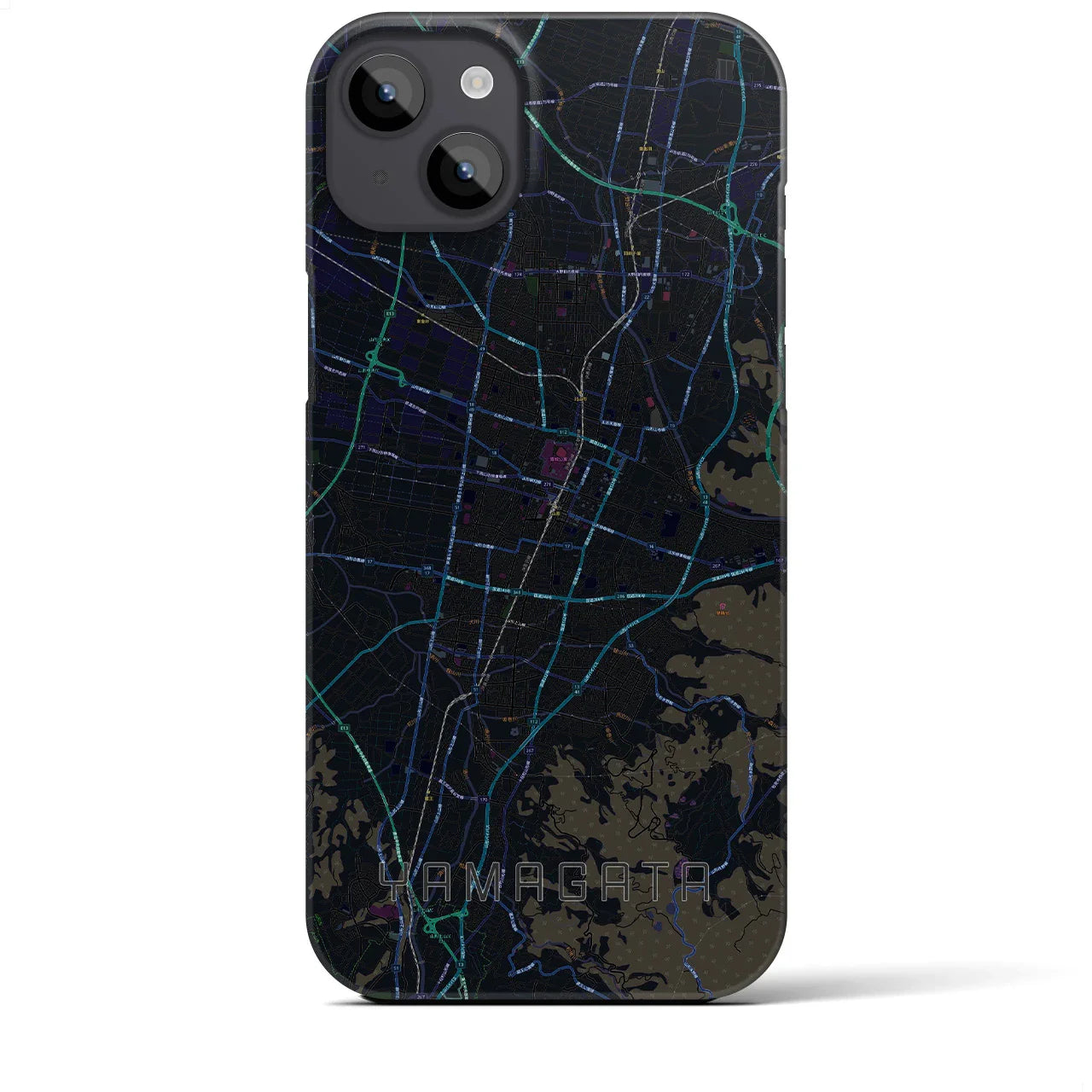【山形(山形県)】地図柄iPhoneケース(バックカバータイプ)