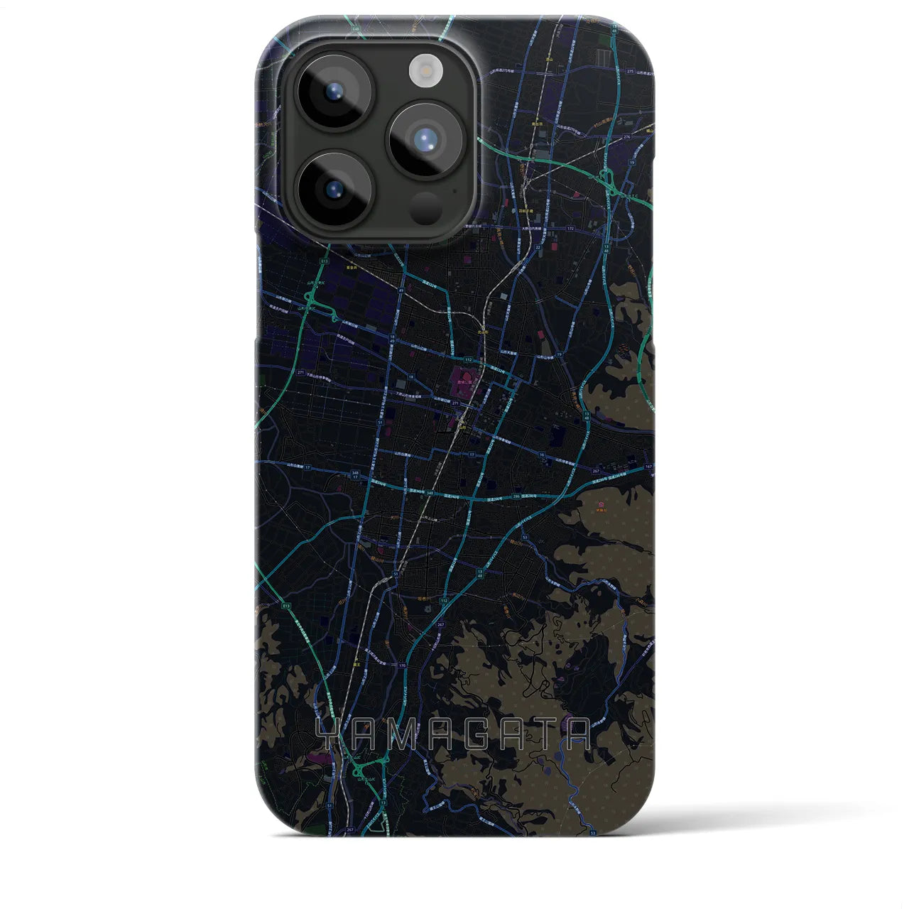 【山形(山形県)】地図柄iPhoneケース(バックカバータイプ)