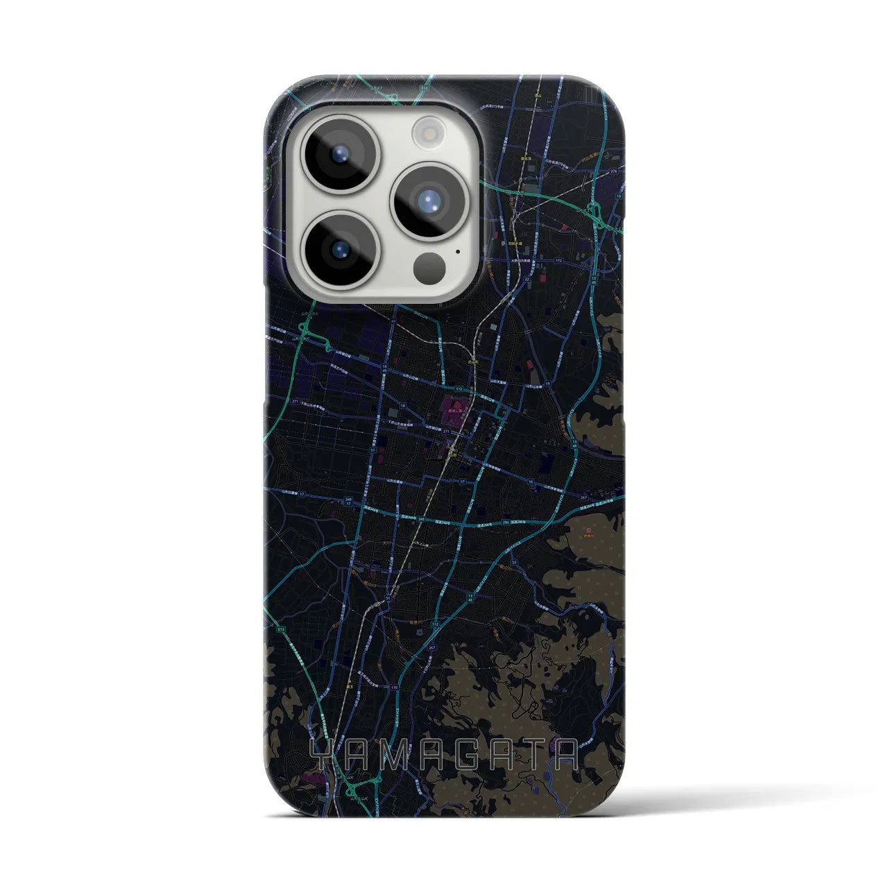 【山形(山形県)】地図柄iPhoneケース(バックカバータイプ)