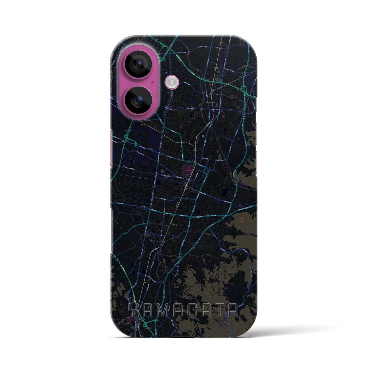 【山形(山形県)】地図柄iPhoneケース(バックカバータイプ)