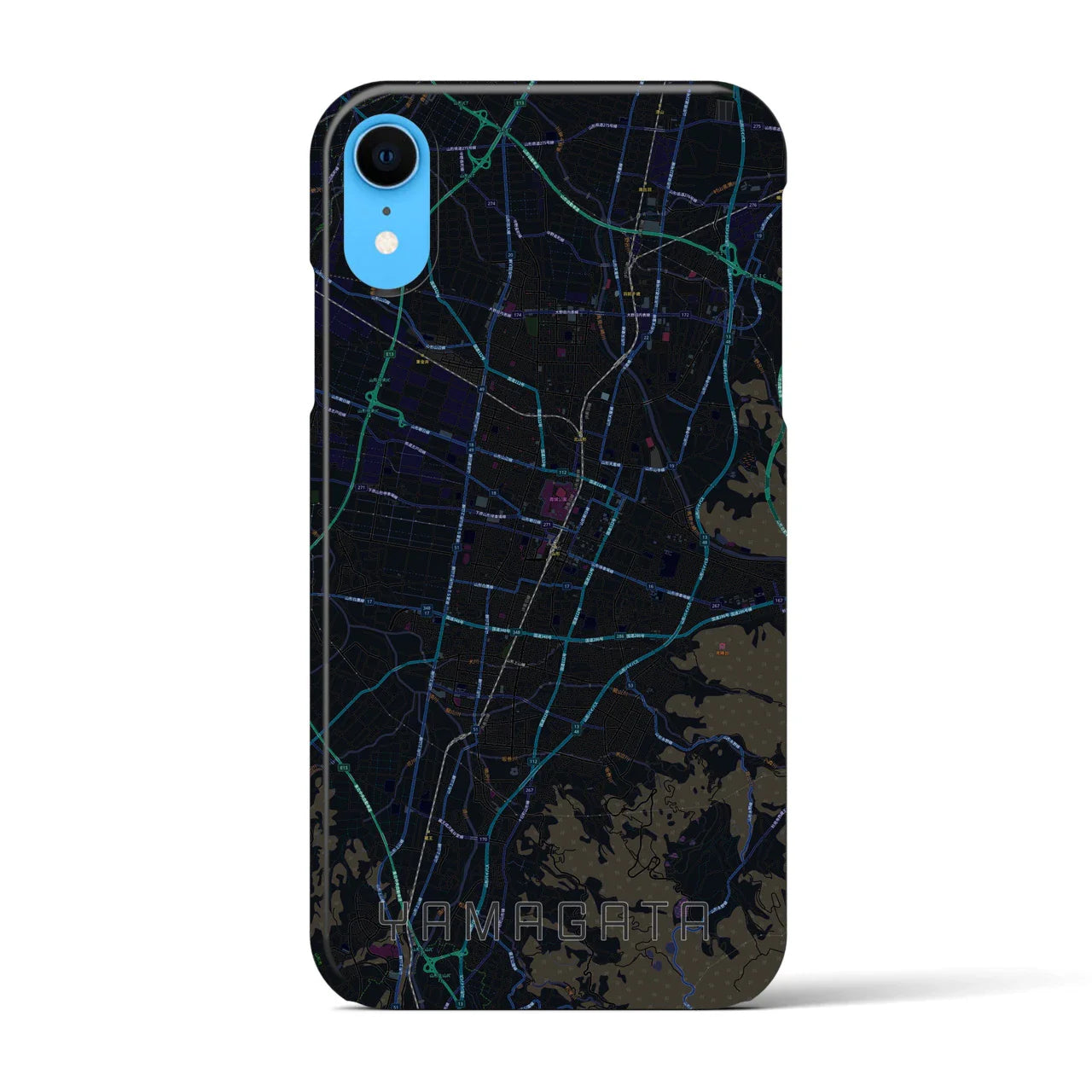 【山形(山形県)】地図柄iPhoneケース(バックカバータイプ)