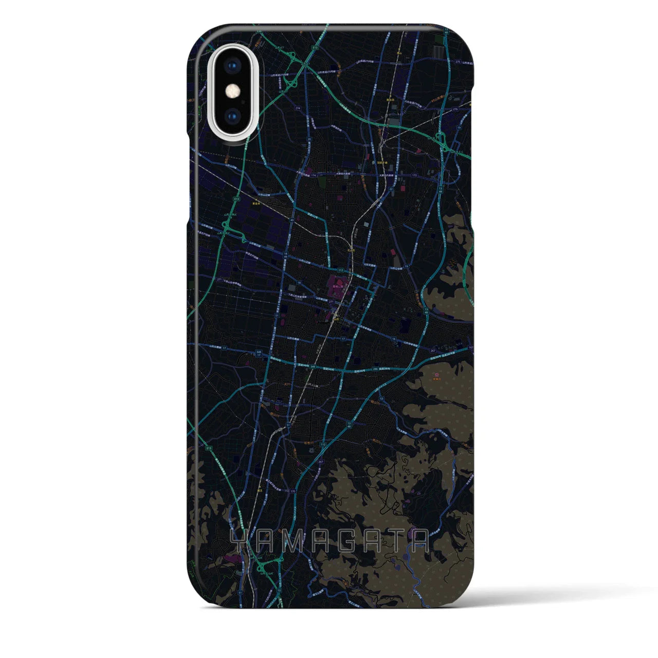 【山形(山形県)】地図柄iPhoneケース(バックカバータイプ)
