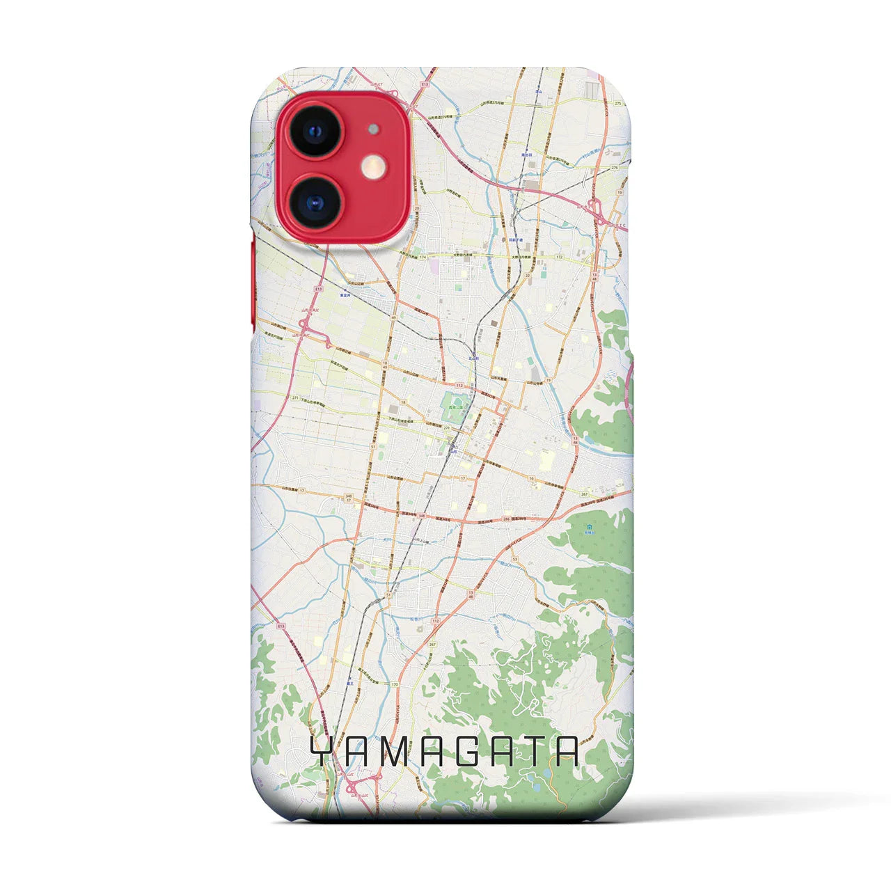 【山形(山形県)】地図柄iPhoneケース(バックカバータイプ)