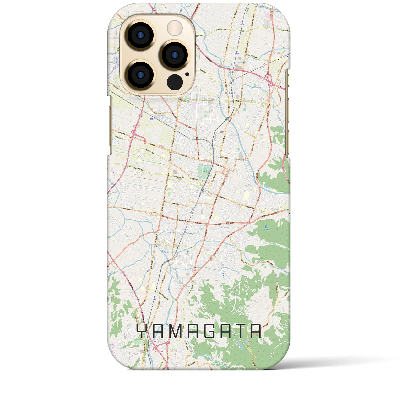 【山形(山形県)】地図柄iPhoneケース(バックカバータイプ)