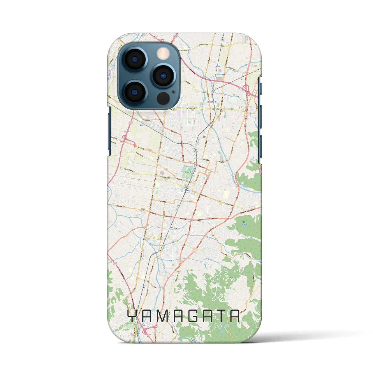 【山形(山形県)】地図柄iPhoneケース(バックカバータイプ)