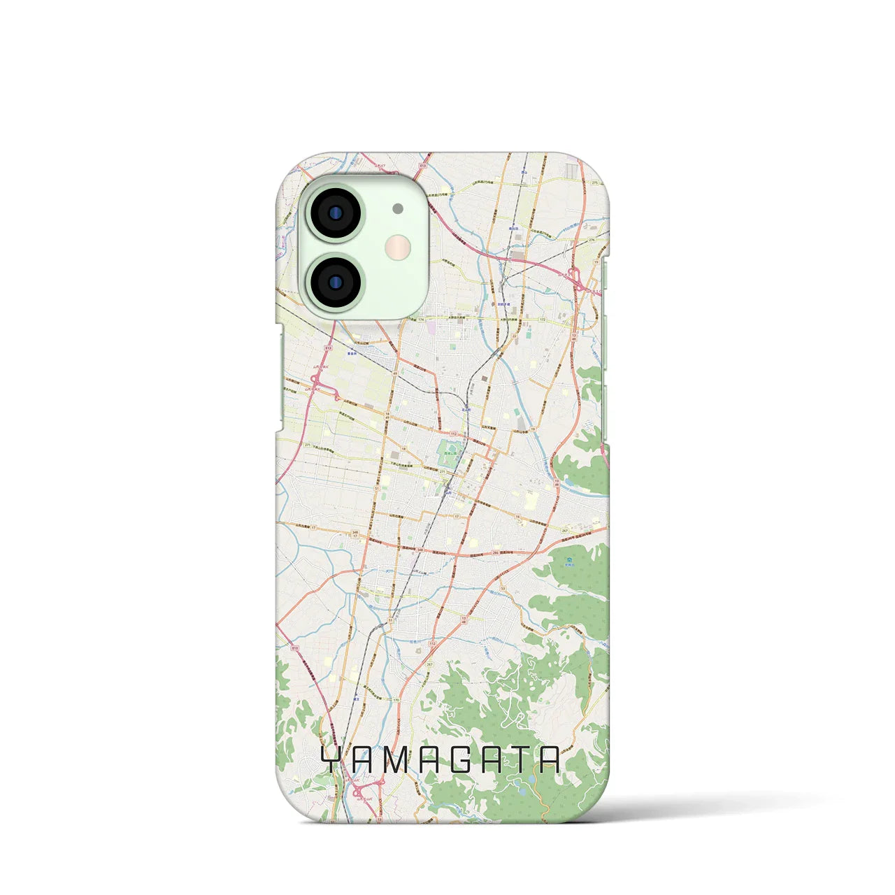 【山形(山形県)】地図柄iPhoneケース(バックカバータイプ)