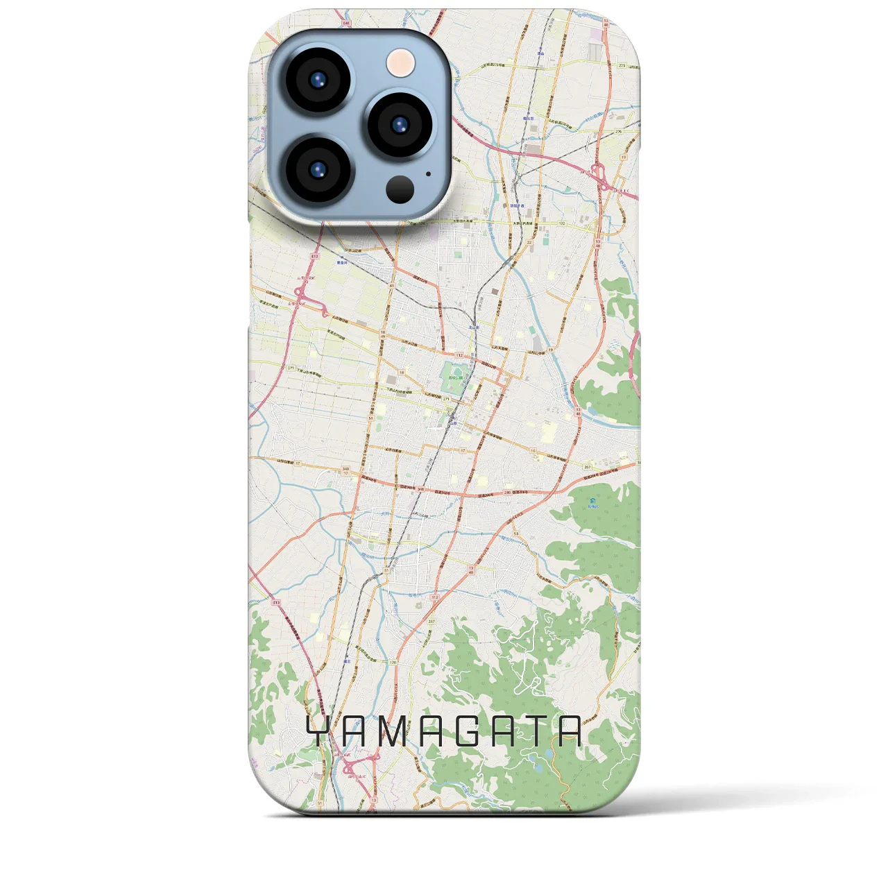 【山形(山形県)】地図柄iPhoneケース(バックカバータイプ)