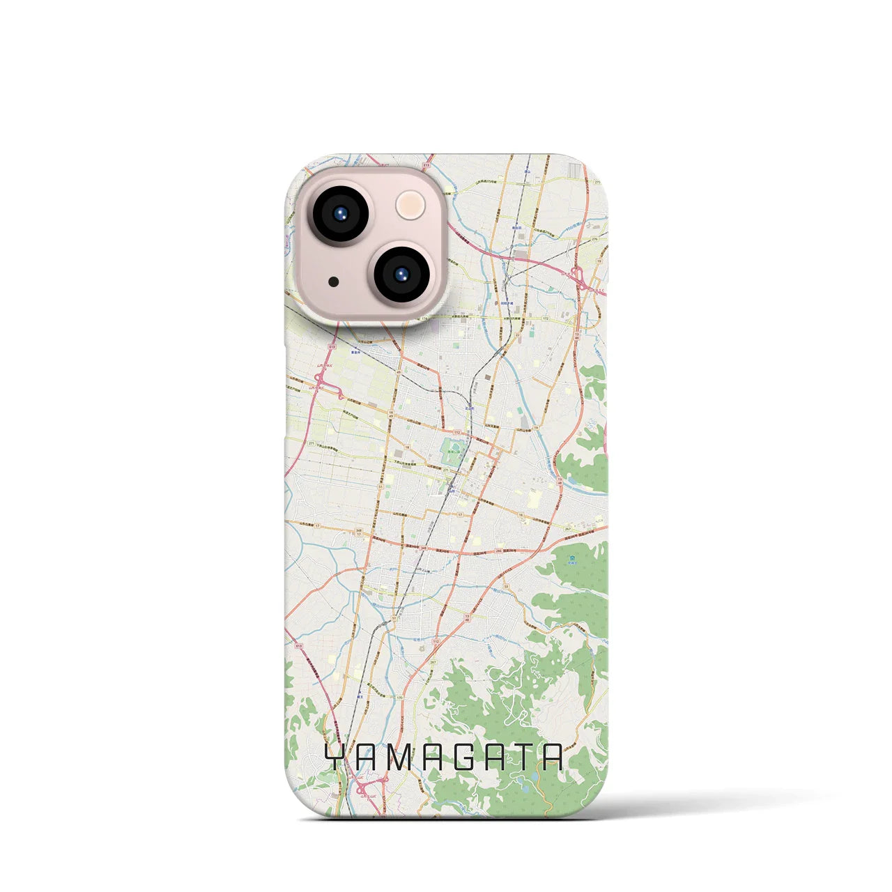 【山形(山形県)】地図柄iPhoneケース(バックカバータイプ)