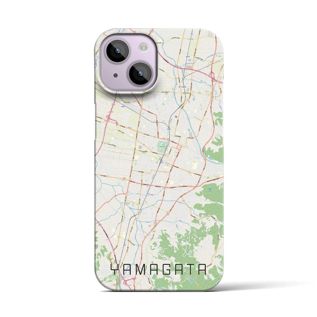 【山形(山形県)】地図柄iPhoneケース(バックカバータイプ)