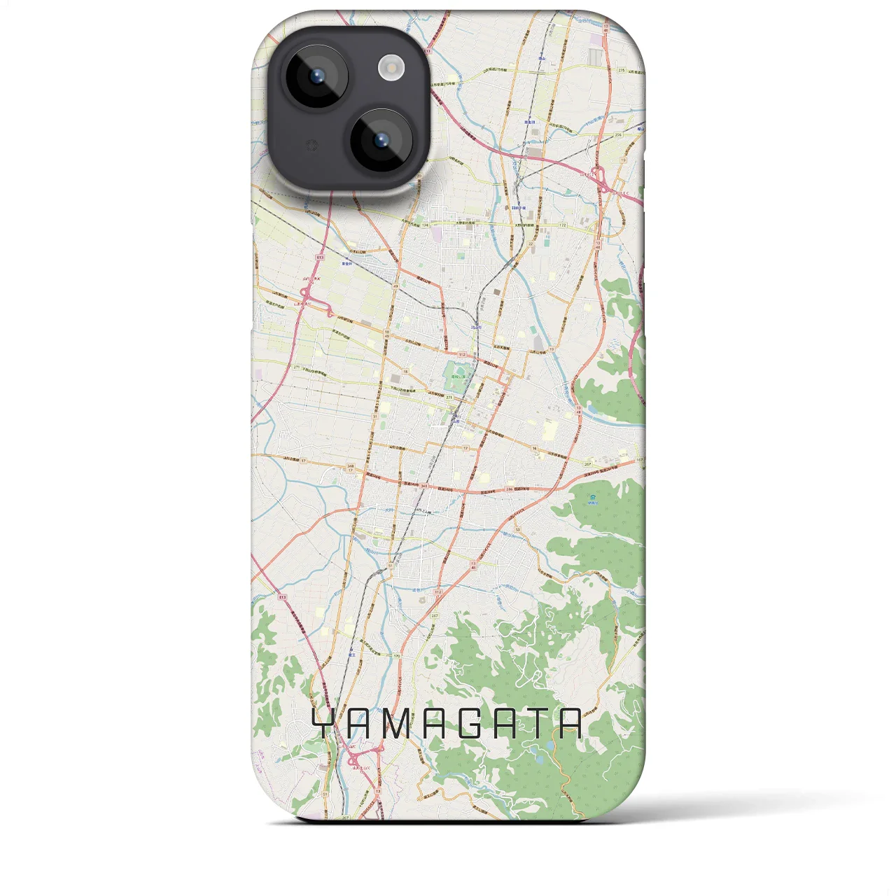 【山形(山形県)】地図柄iPhoneケース(バックカバータイプ)