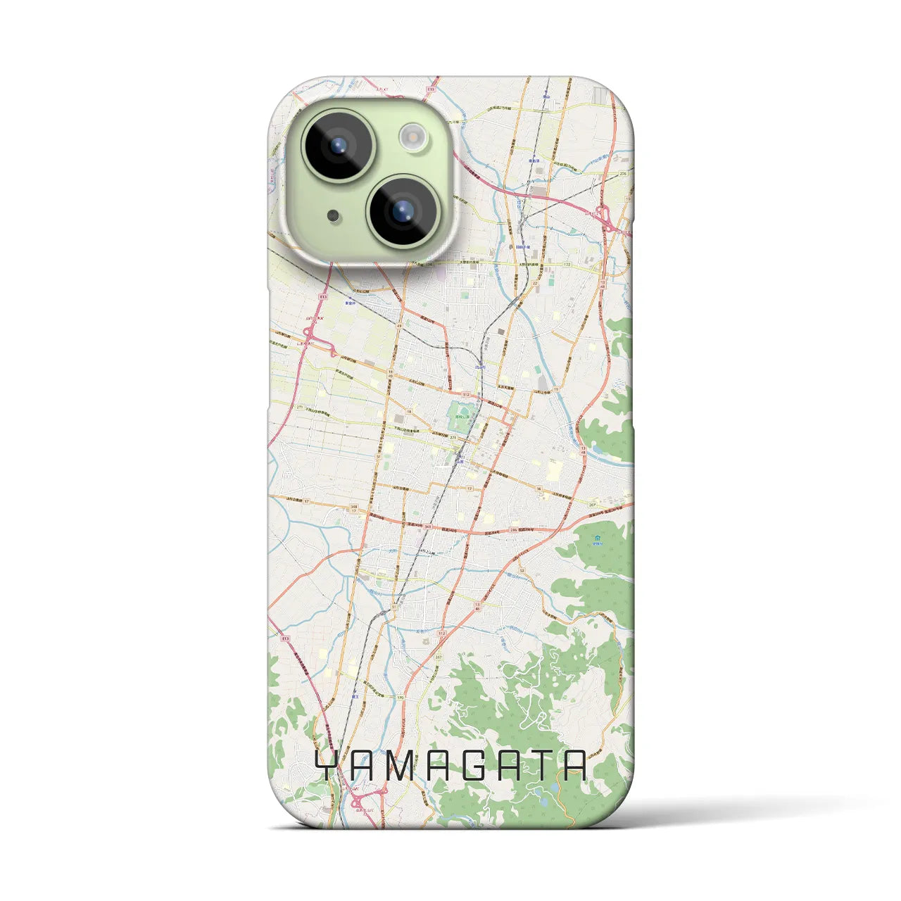 【山形(山形県)】地図柄iPhoneケース(バックカバータイプ)