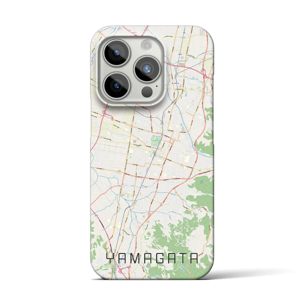 【山形(山形県)】地図柄iPhoneケース(バックカバータイプ)