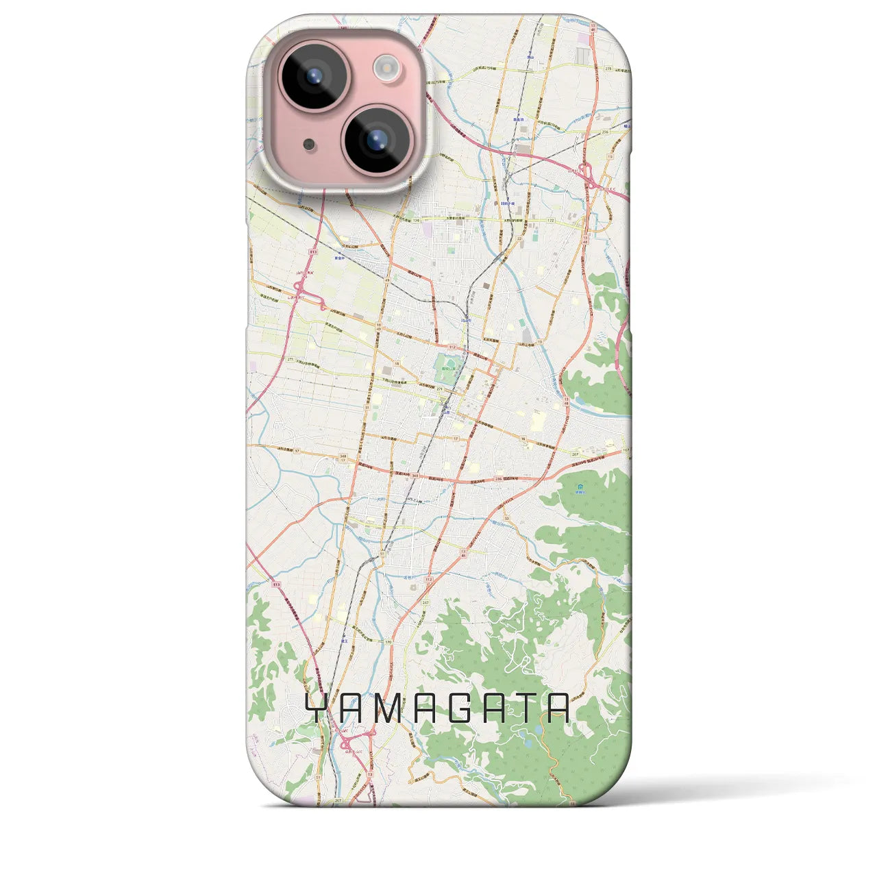 【山形(山形県)】地図柄iPhoneケース(バックカバータイプ)