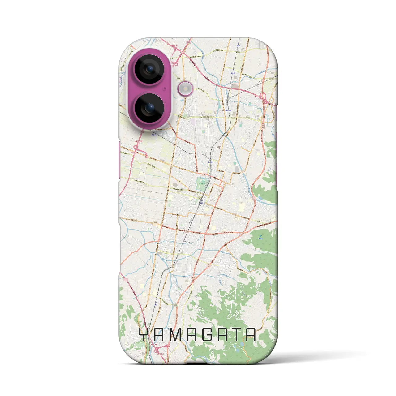 【山形(山形県)】地図柄iPhoneケース(バックカバータイプ)