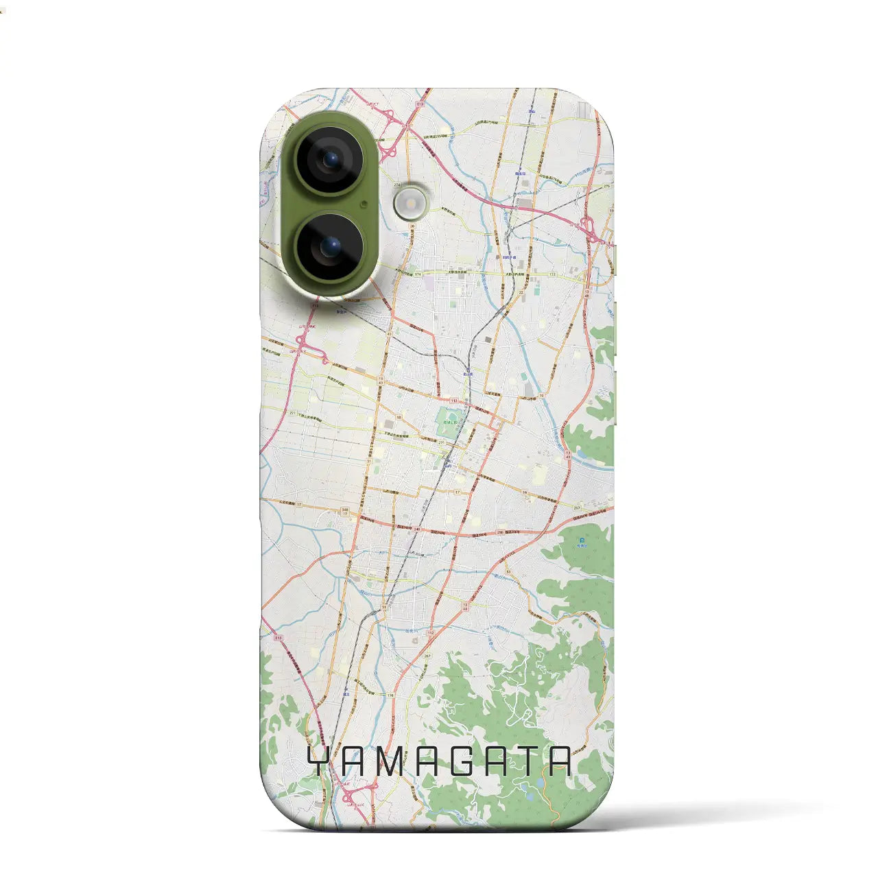 【山形(山形県)】地図柄iPhoneケース(バックカバータイプ)