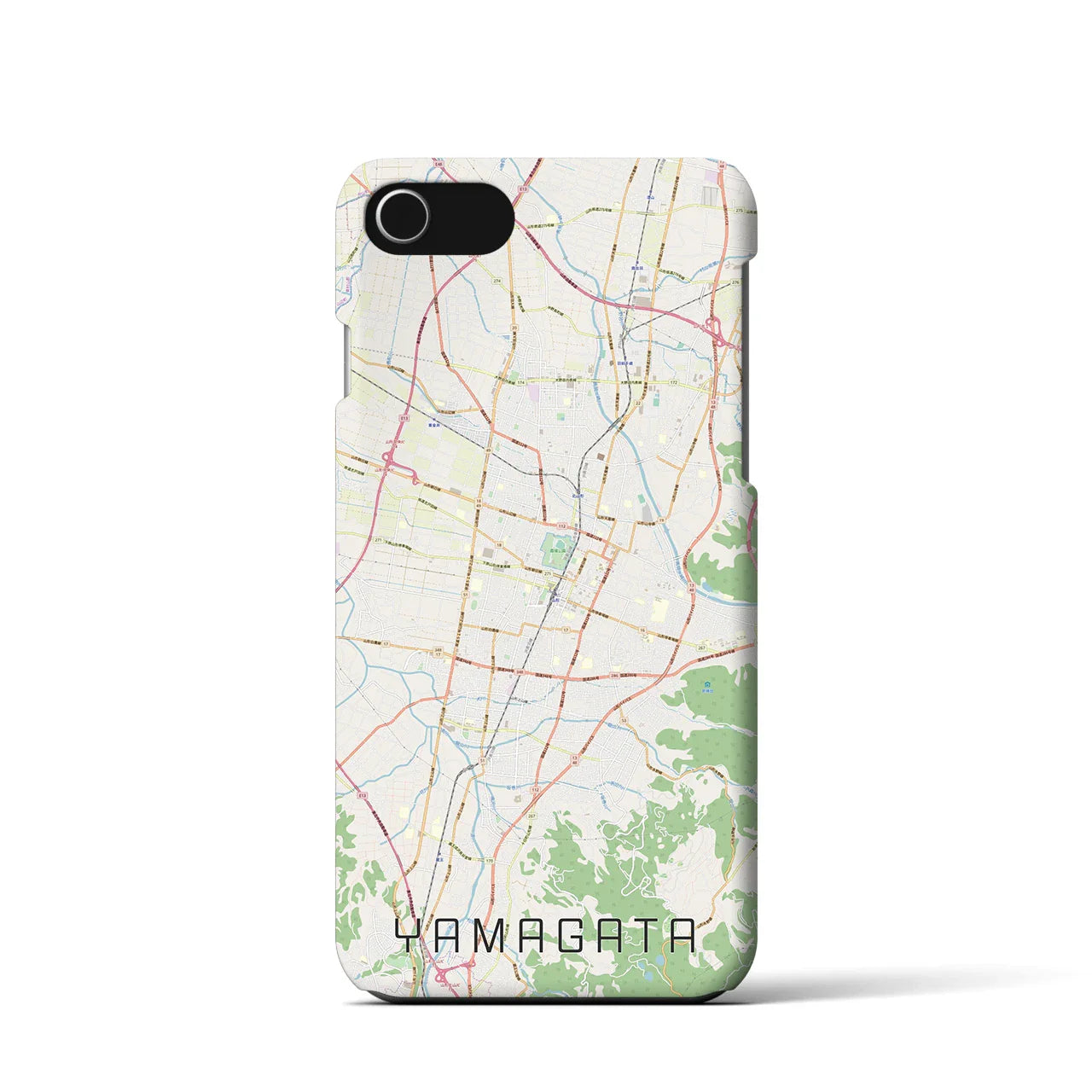 【山形(山形県)】地図柄iPhoneケース(バックカバータイプ)