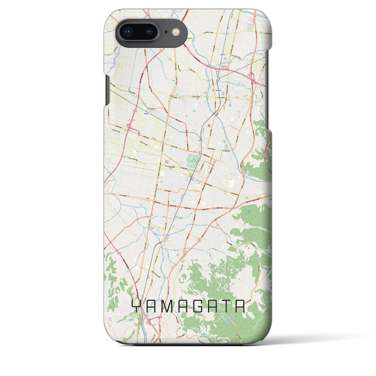 【山形(山形県)】地図柄iPhoneケース(バックカバータイプ)