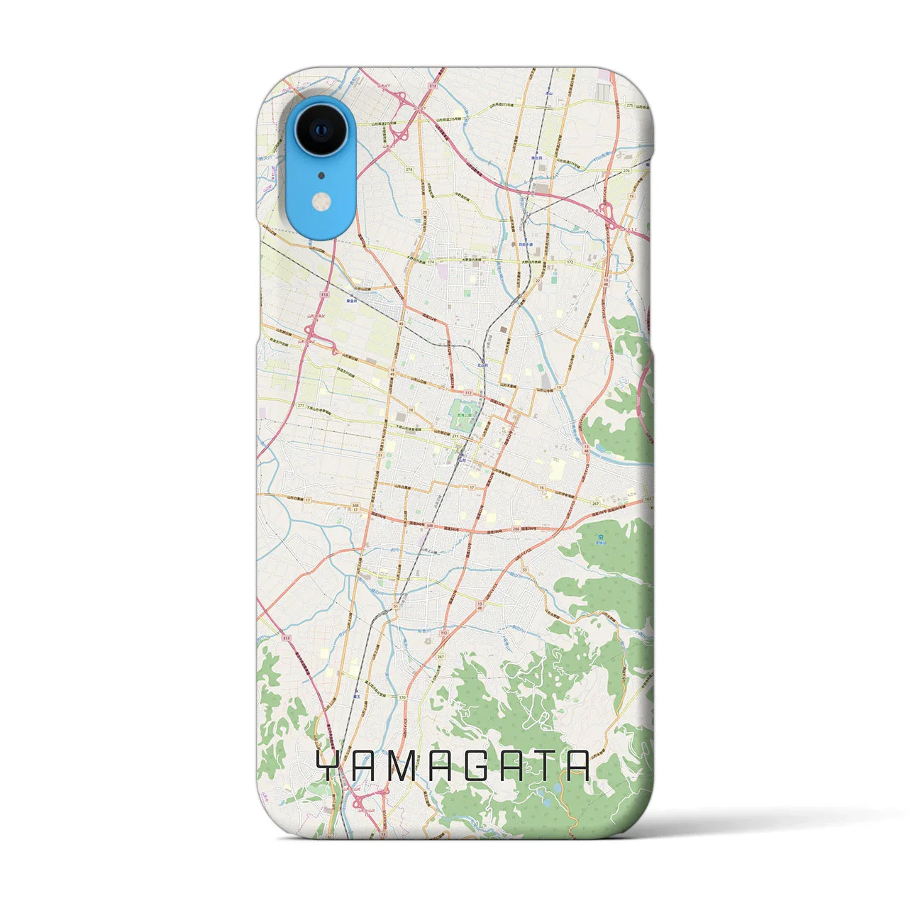 【山形(山形県)】地図柄iPhoneケース(バックカバータイプ)