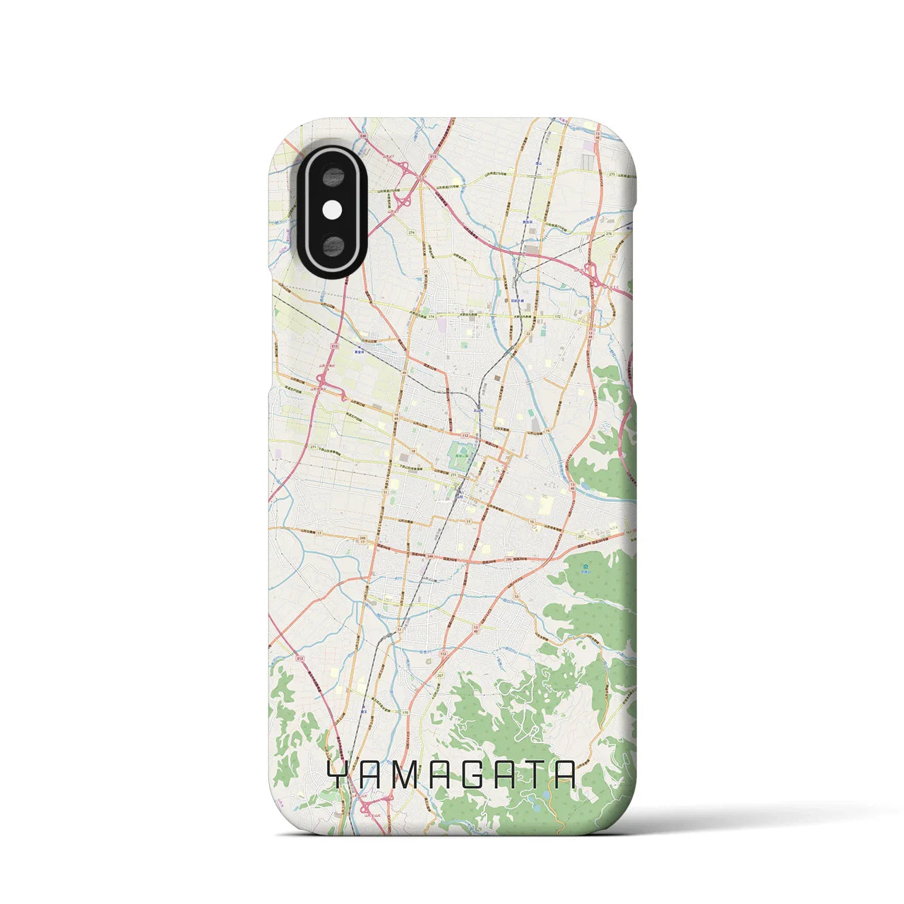 【山形(山形県)】地図柄iPhoneケース(バックカバータイプ)