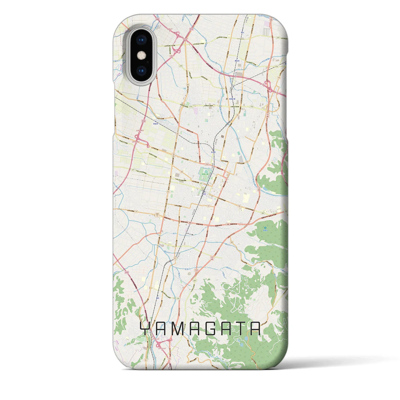 【山形(山形県)】地図柄iPhoneケース(バックカバータイプ)