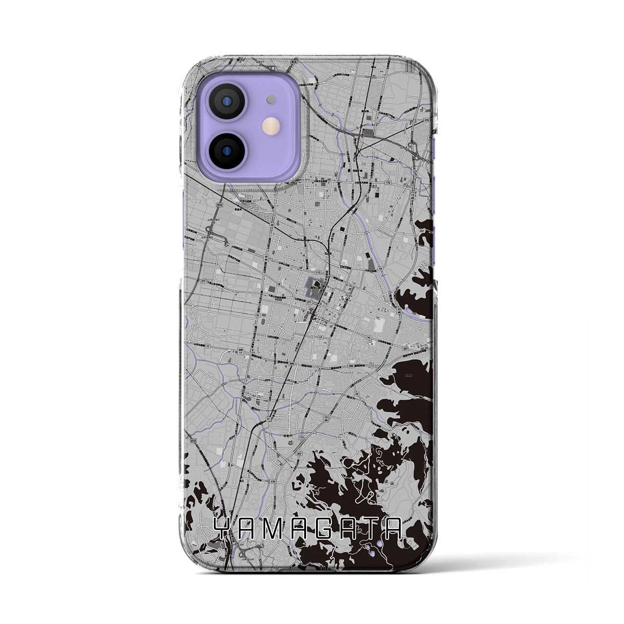 【山形(山形県)】地図柄iPhoneケース(クリアタイプ)