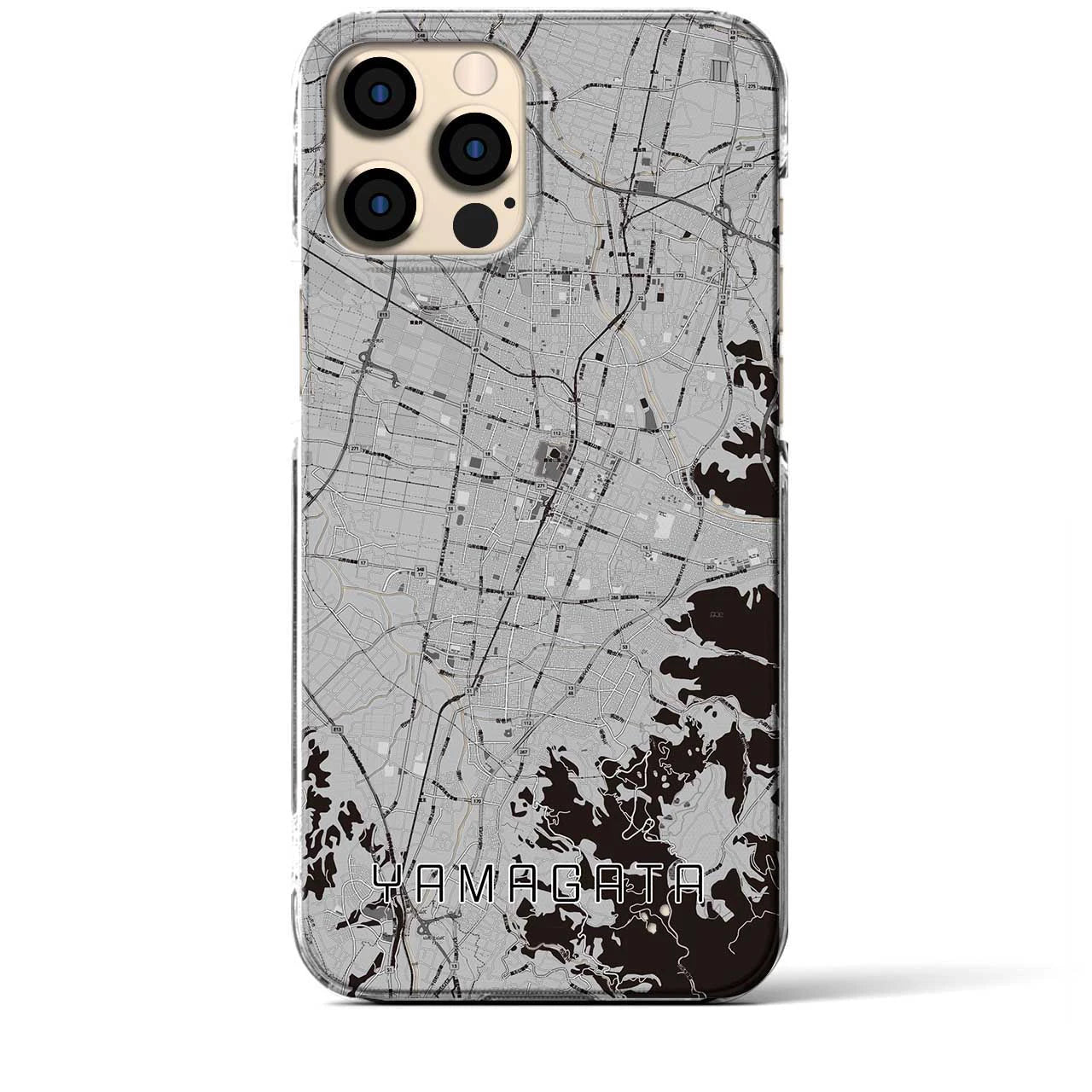 【山形(山形県)】地図柄iPhoneケース(クリアタイプ)