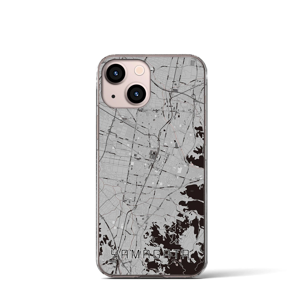 【山形(山形県)】地図柄iPhoneケース(クリアタイプ)
