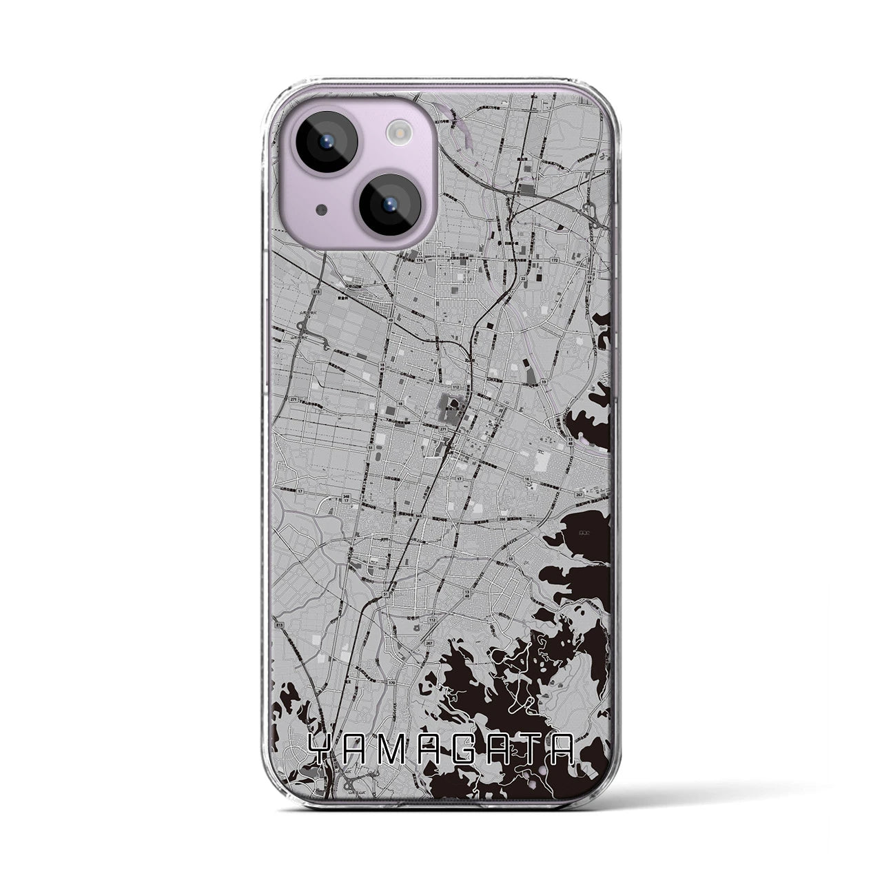 【山形(山形県)】地図柄iPhoneケース(クリアタイプ)