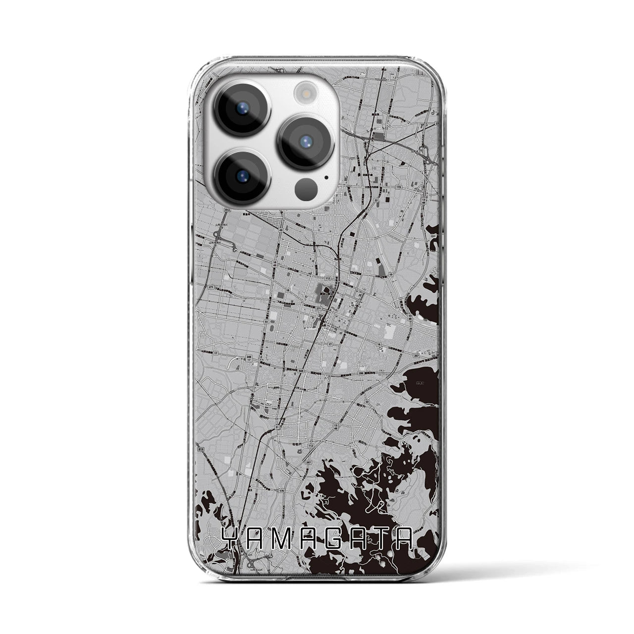 【山形(山形県)】地図柄iPhoneケース(クリアタイプ)