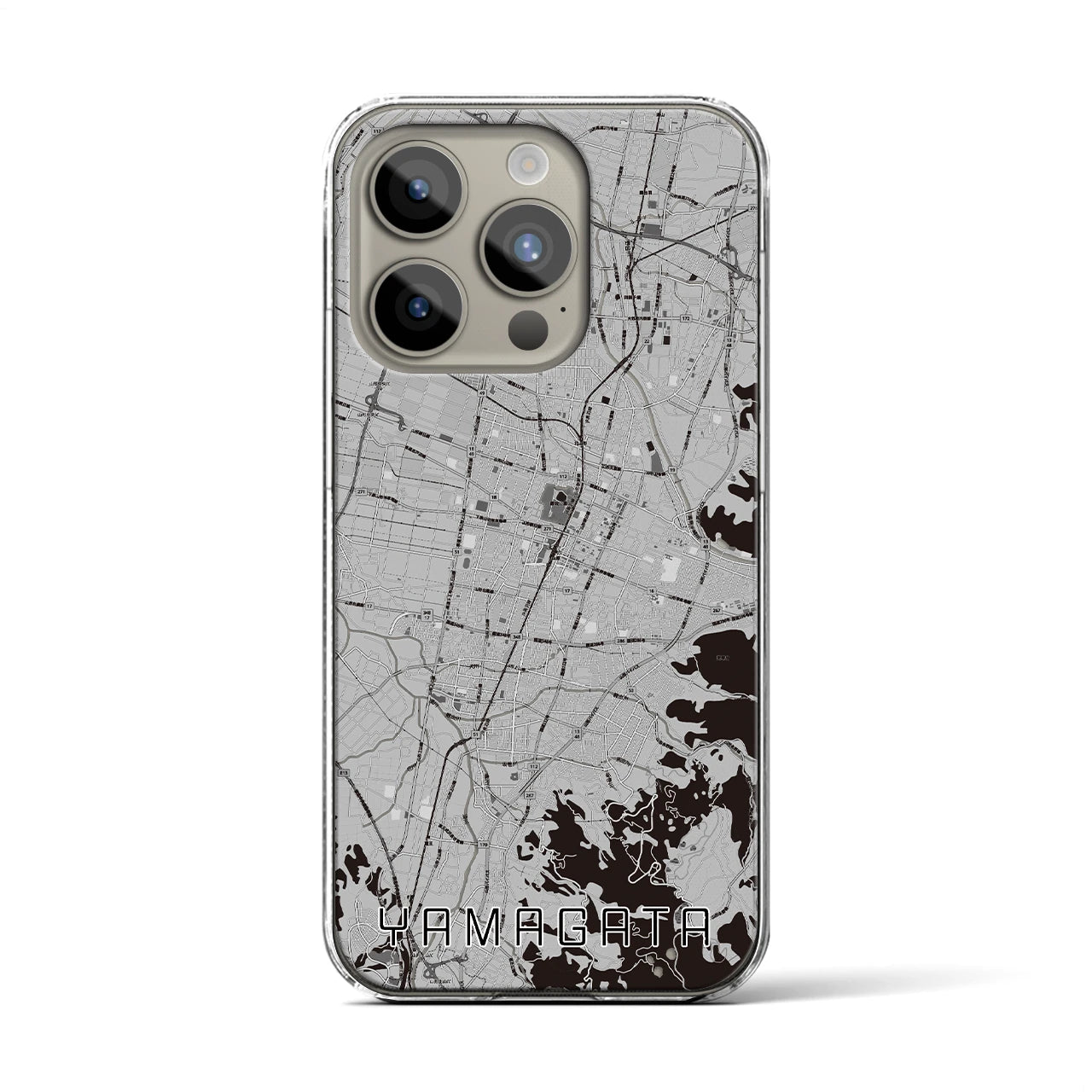 【山形(山形県)】地図柄iPhoneケース(クリアタイプ)