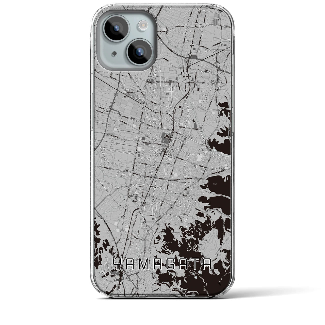【山形(山形県)】地図柄iPhoneケース(クリアタイプ)