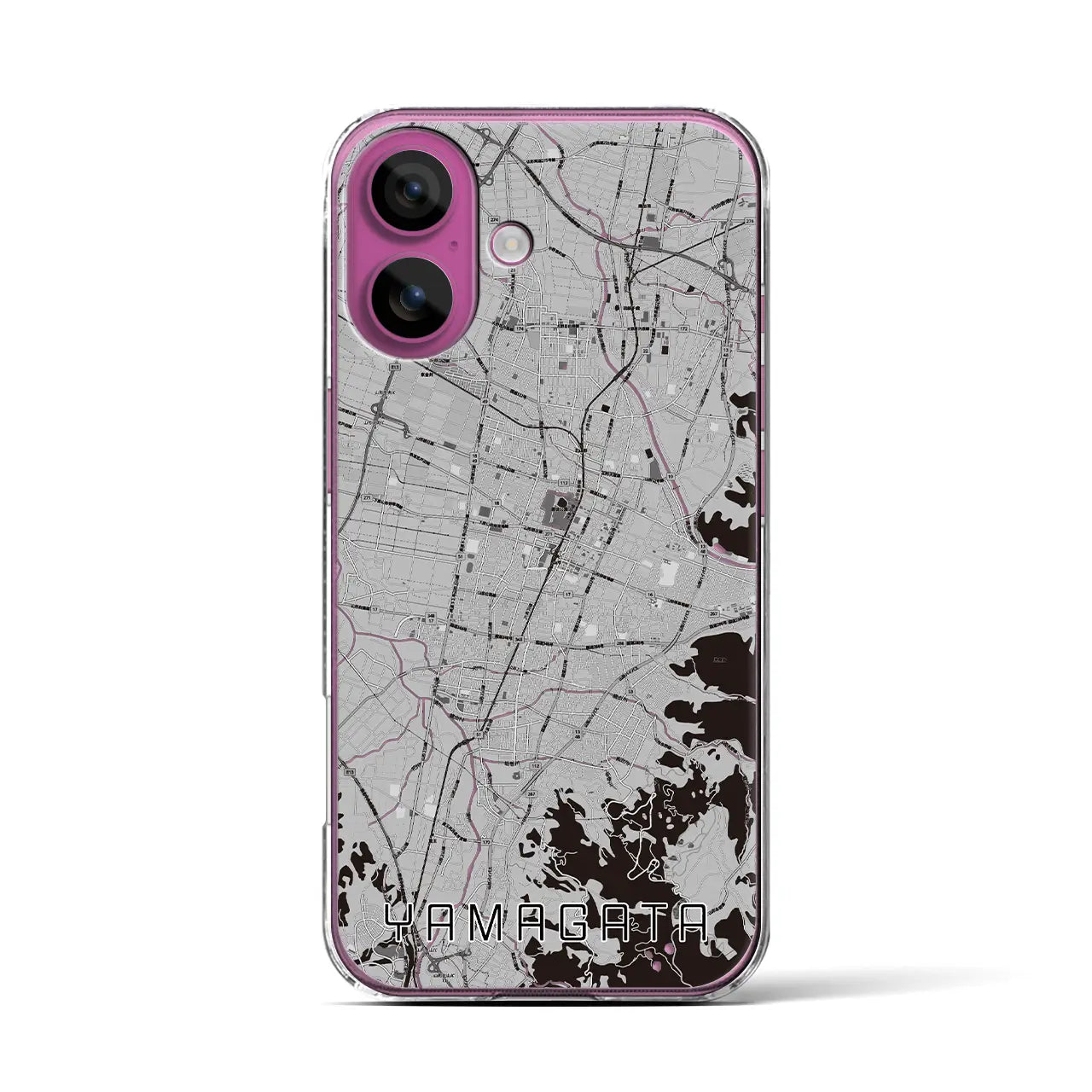 【山形(山形県)】地図柄iPhoneケース(クリアタイプ)