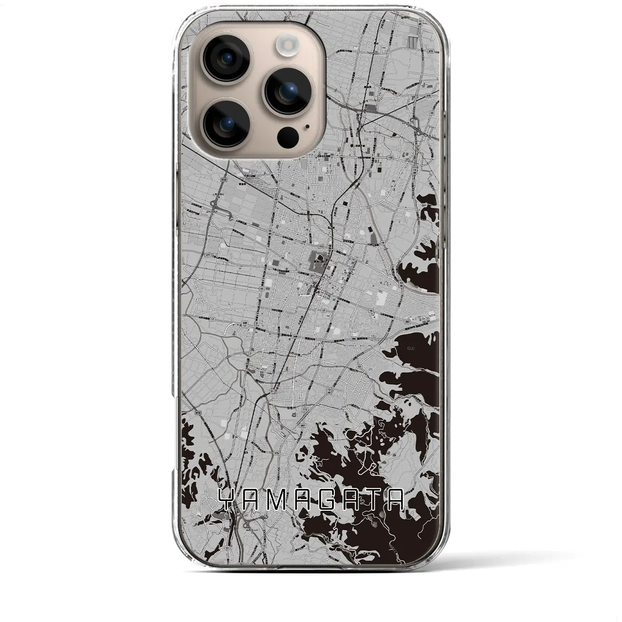 【山形(山形県)】地図柄iPhoneケース(クリアタイプ)