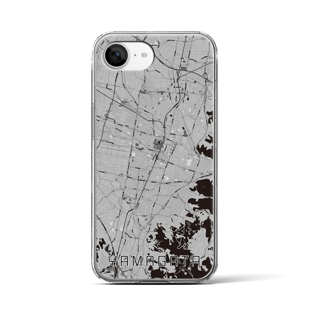 【山形(山形県)】地図柄iPhoneケース(クリアタイプ)