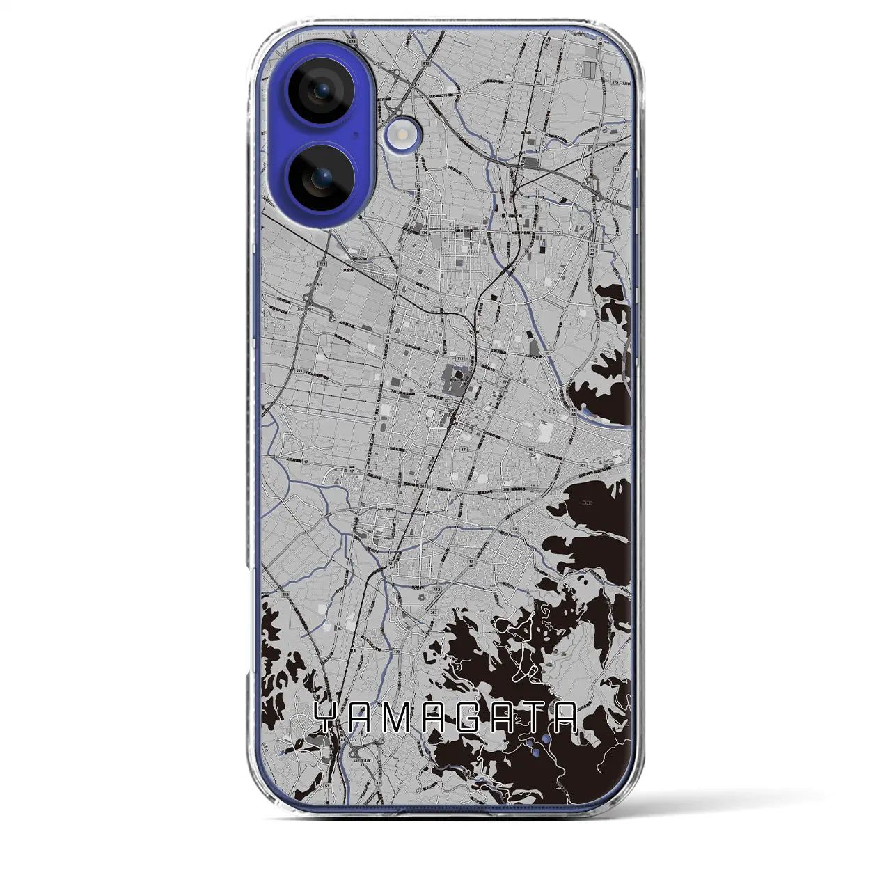 【山形(山形県)】地図柄iPhoneケース(クリアタイプ)
