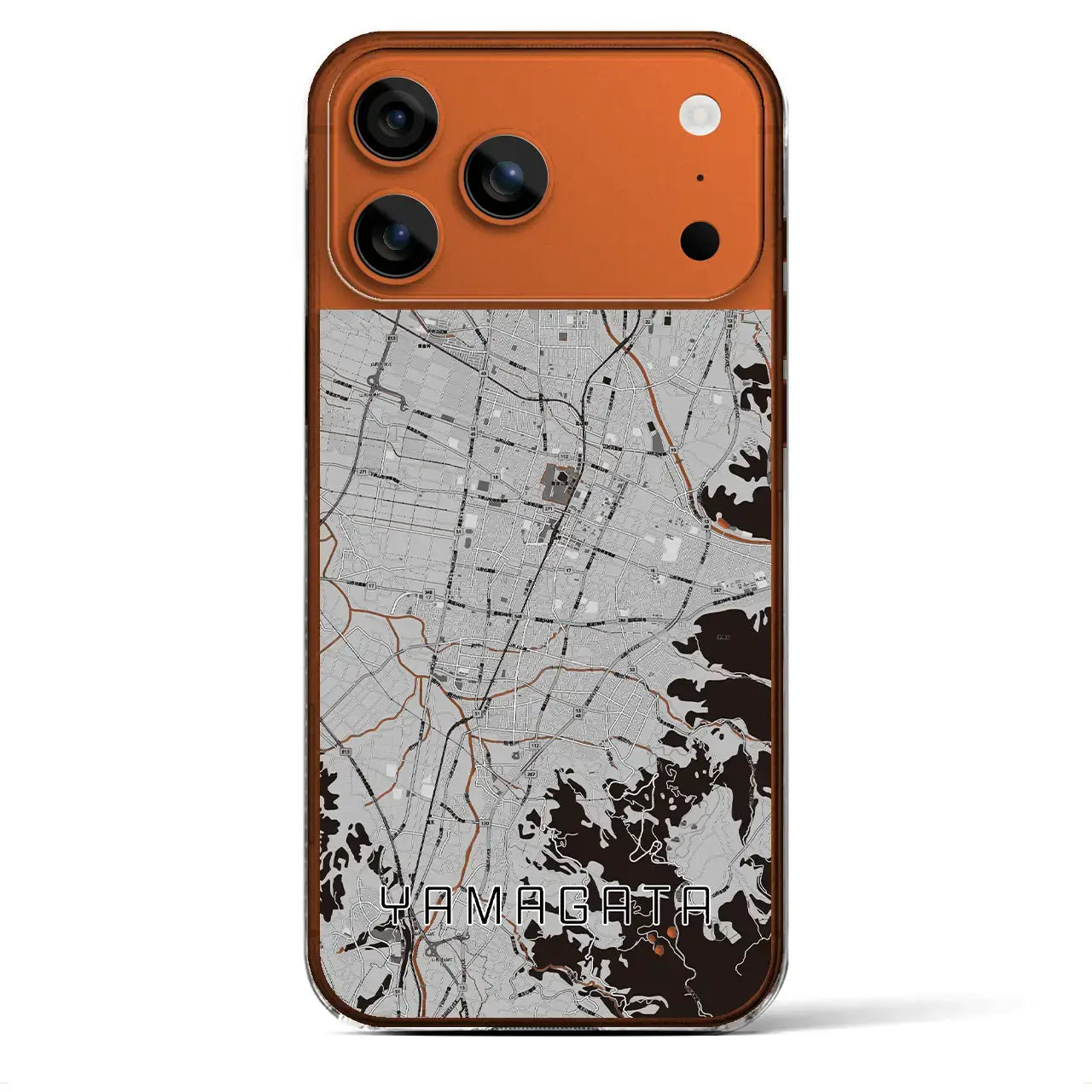 【山形(山形県)】地図柄iPhoneケース(クリアタイプ)