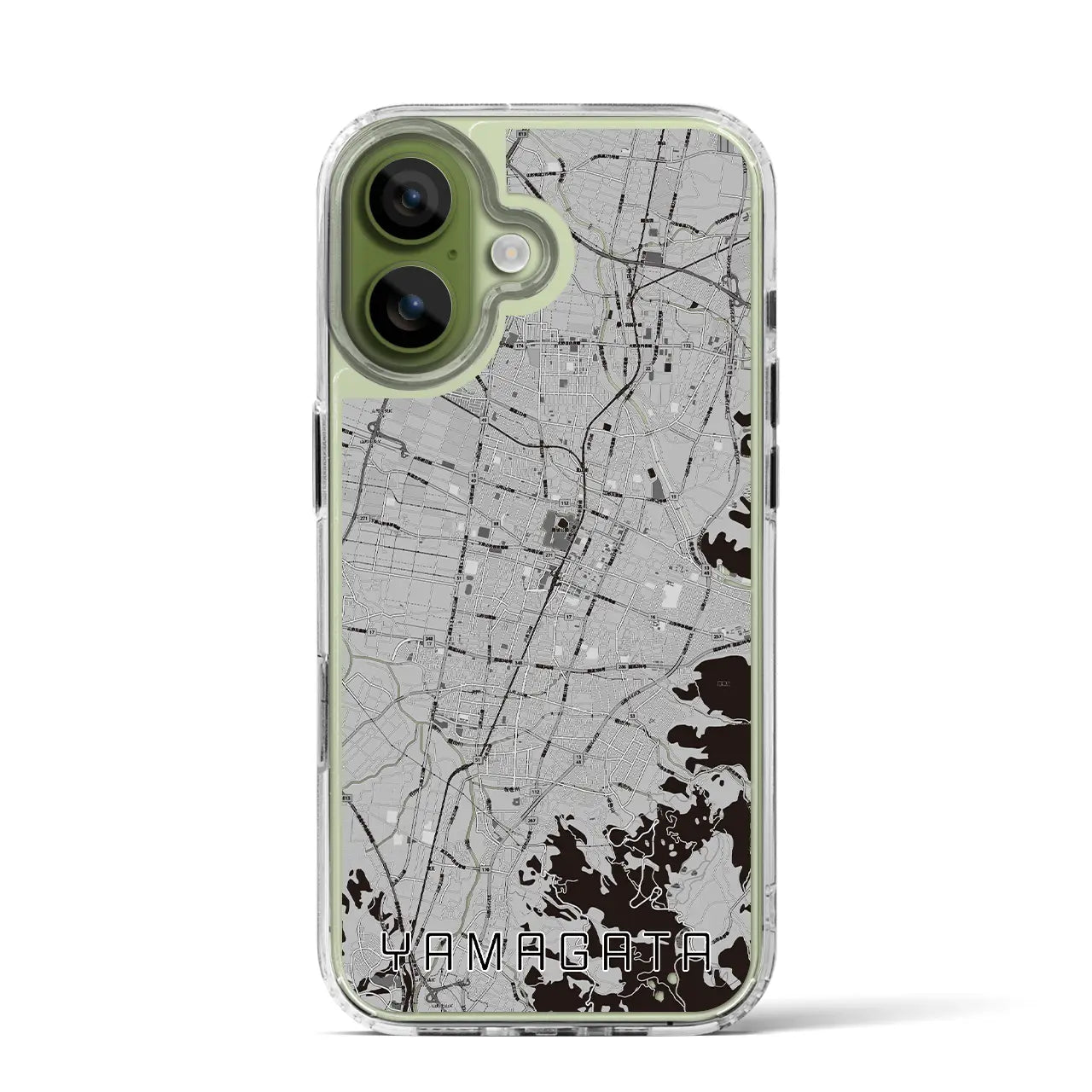 【山形(山形県)】地図柄iPhoneケース(MagSafeタイプ)