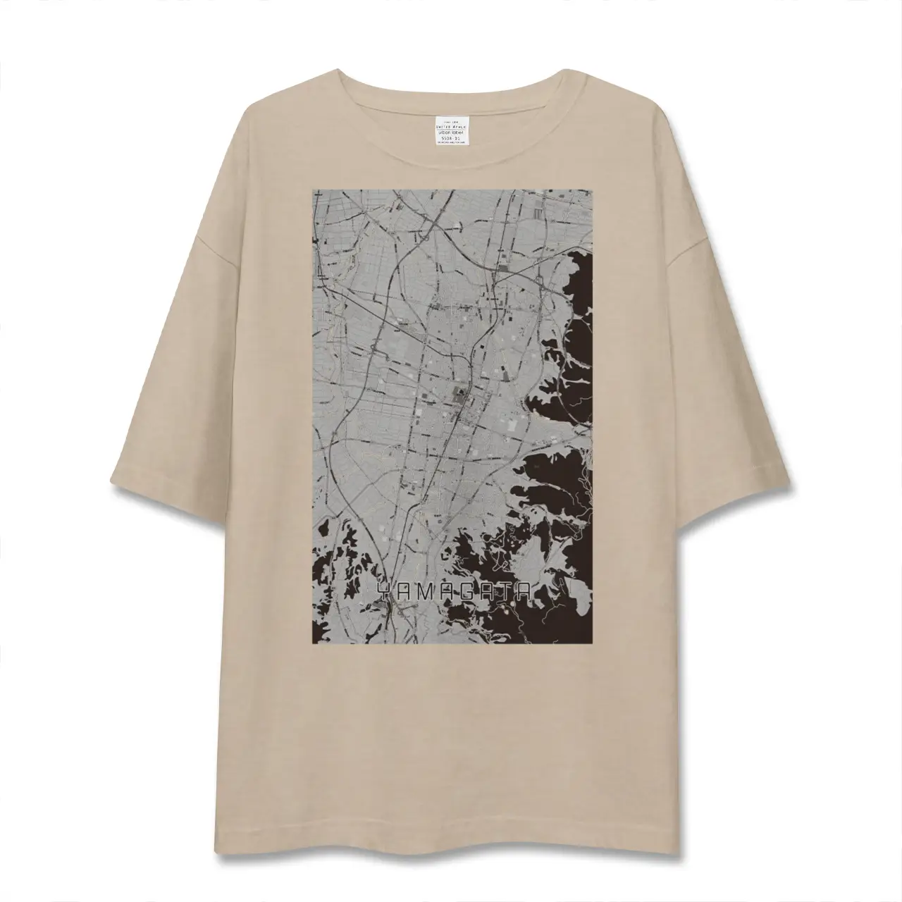 【山形(山形県)】地図柄ビッグシルエットTシャツ