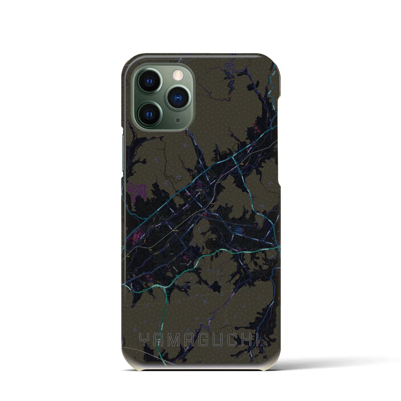 【山口(山口県)】地図柄iPhoneケース(バックカバータイプ)