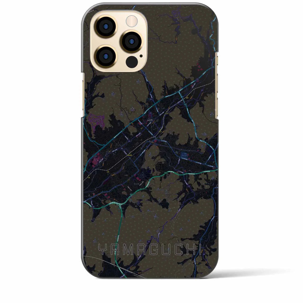 【山口(山口県)】地図柄iPhoneケース(バックカバータイプ)