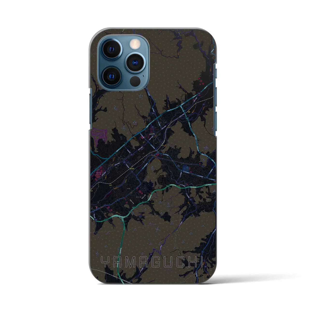【山口(山口県)】地図柄iPhoneケース(バックカバータイプ)