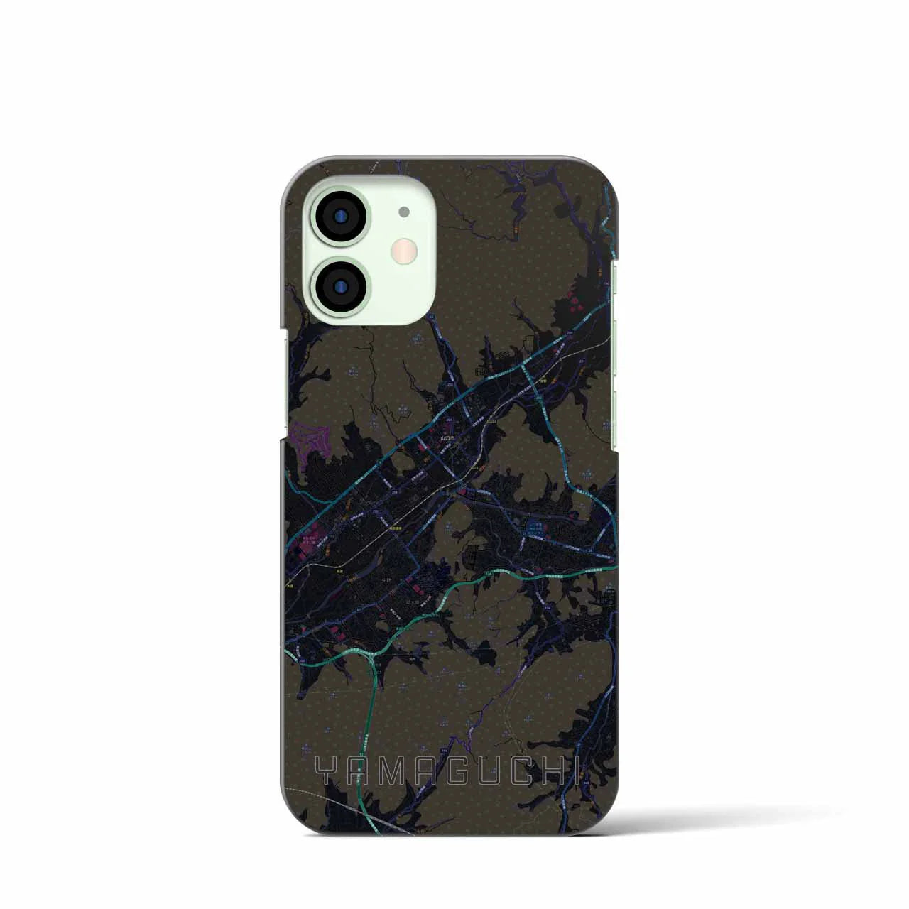 【山口(山口県)】地図柄iPhoneケース(バックカバータイプ)