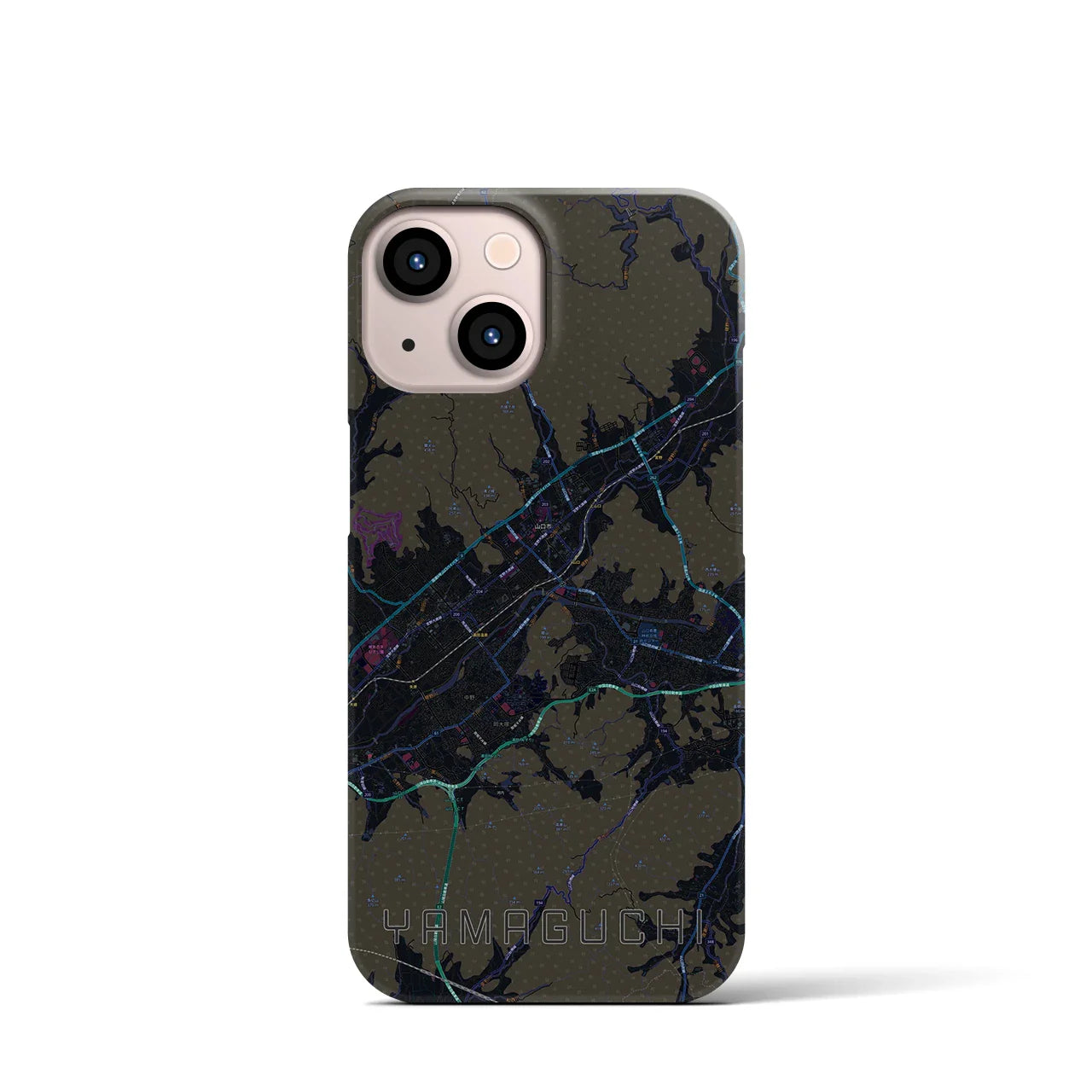 【山口(山口県)】地図柄iPhoneケース(バックカバータイプ)