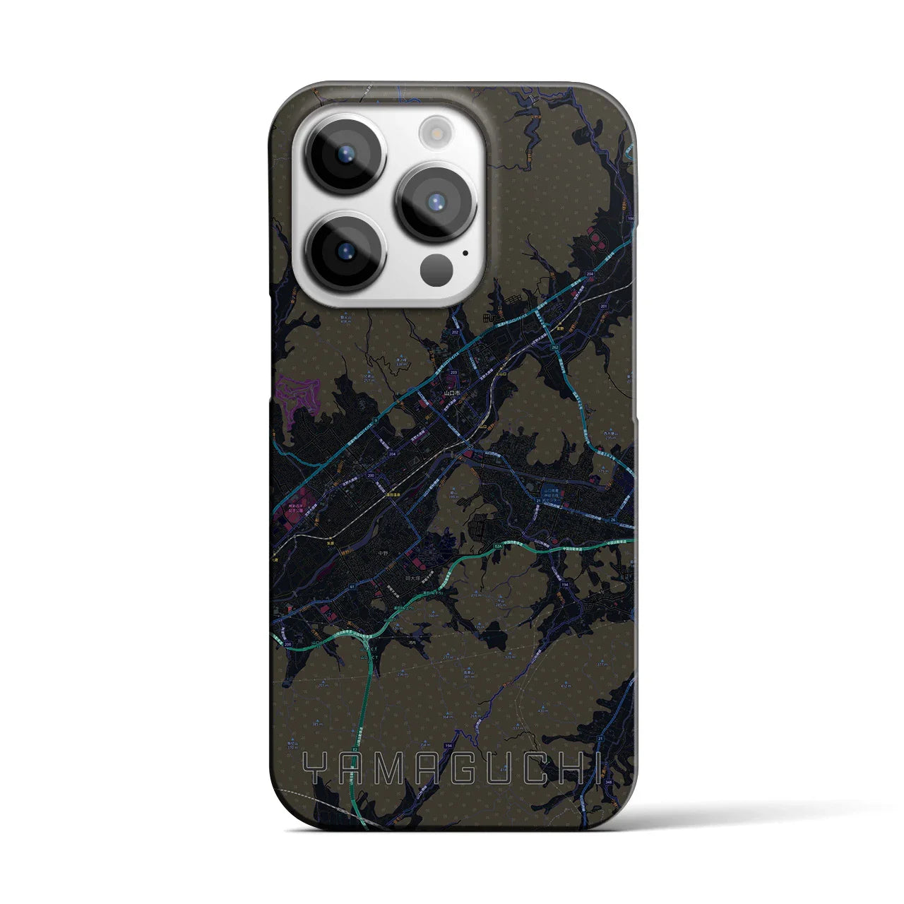 【山口(山口県)】地図柄iPhoneケース(バックカバータイプ)