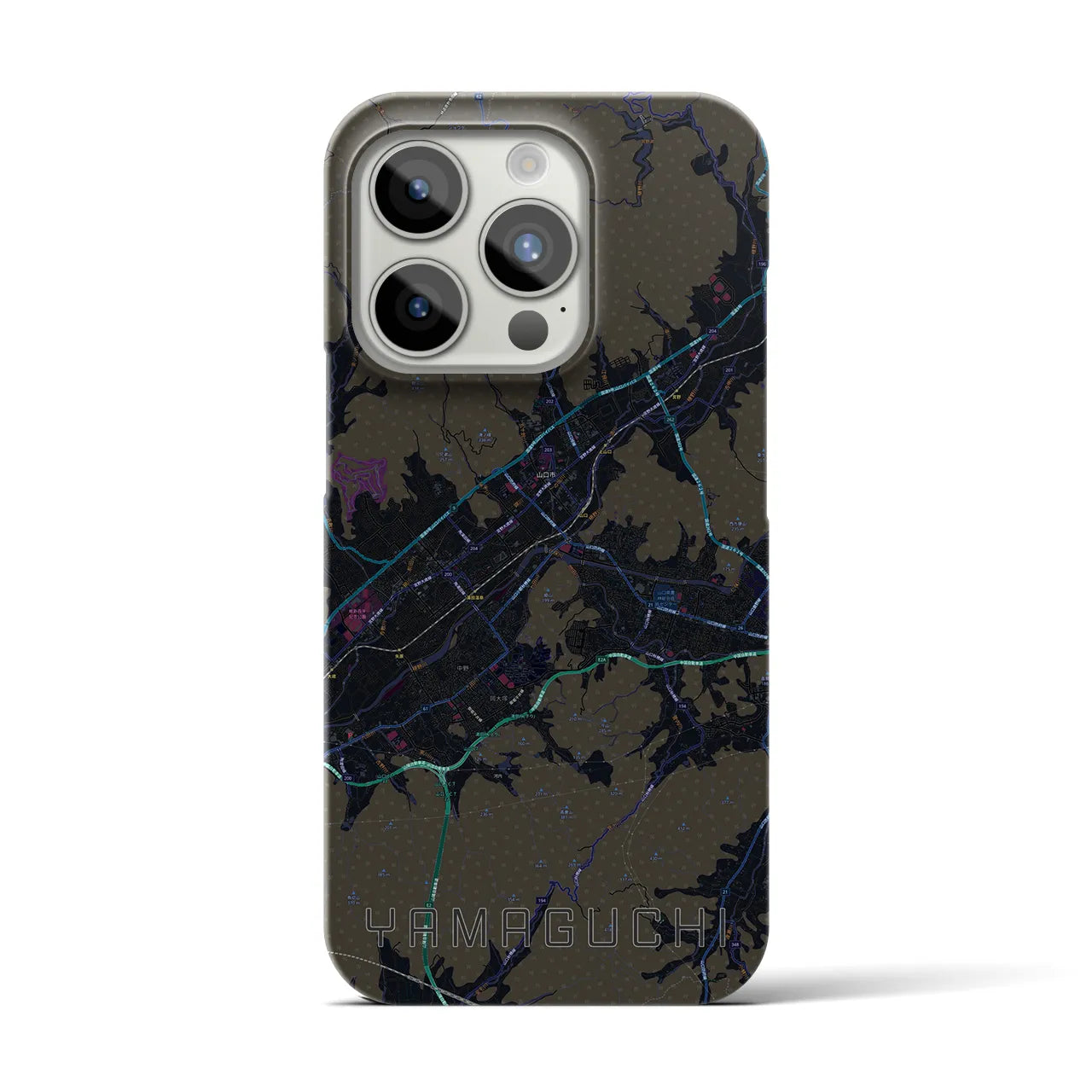 【山口(山口県)】地図柄iPhoneケース(バックカバータイプ)