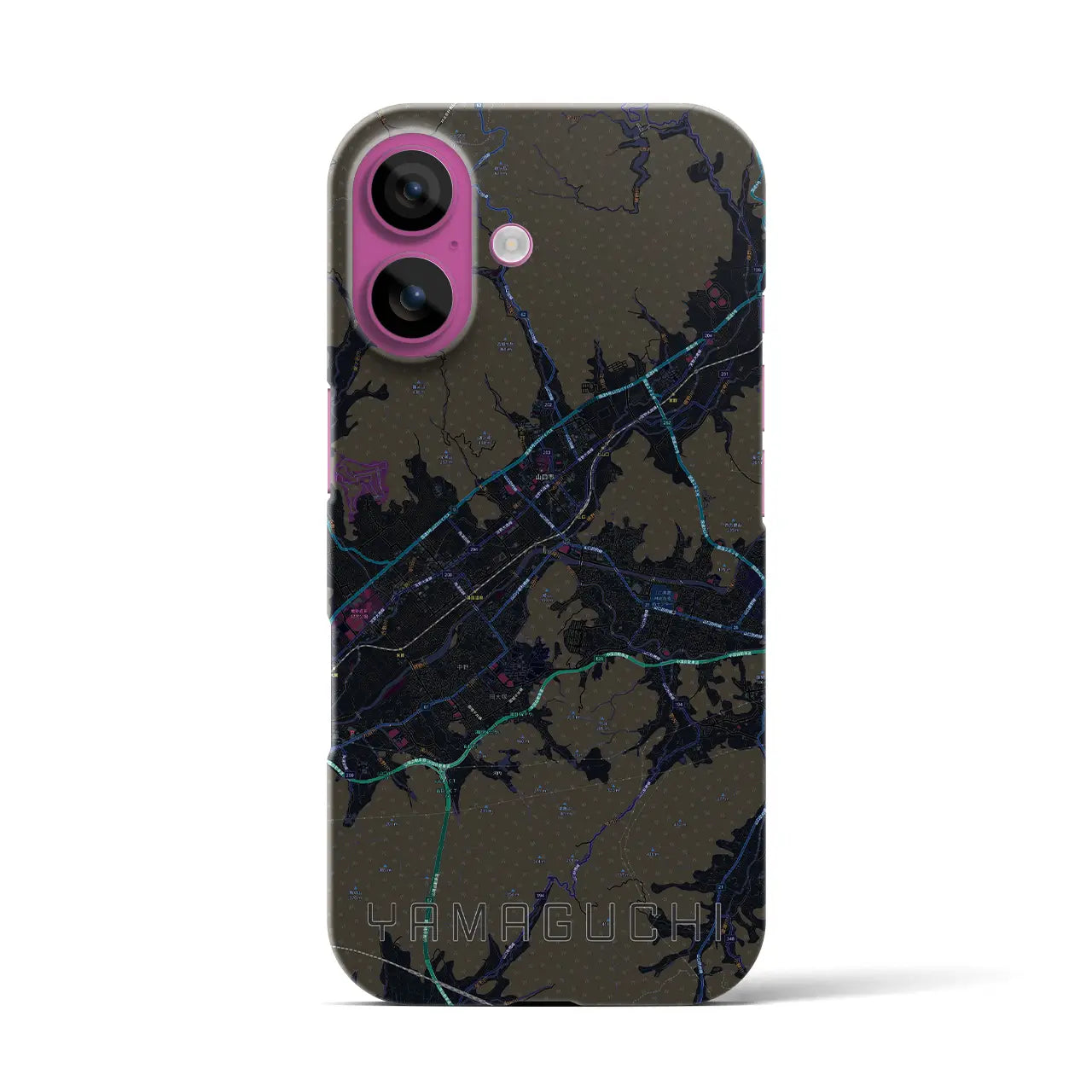 【山口(山口県)】地図柄iPhoneケース(バックカバータイプ)