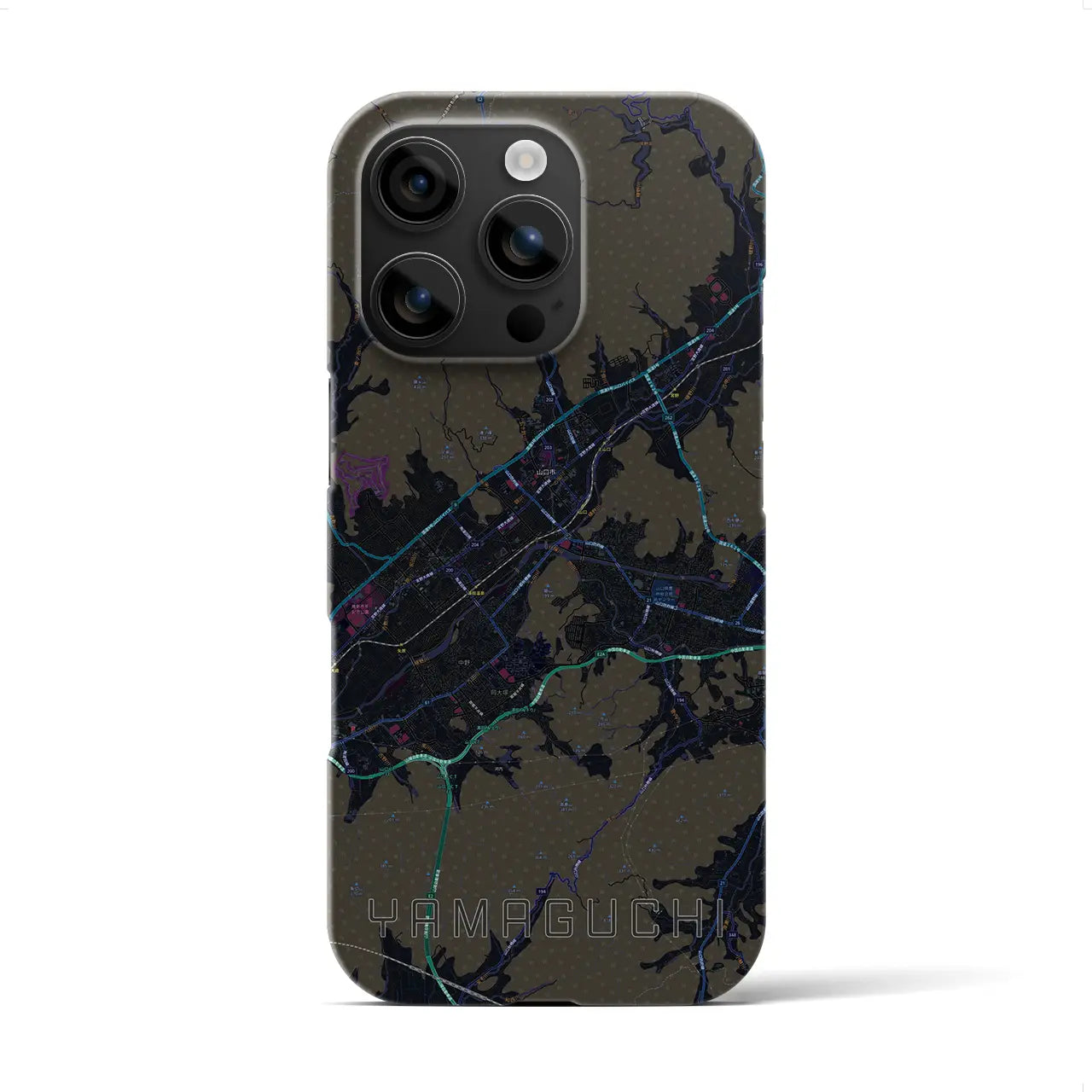 【山口(山口県)】地図柄iPhoneケース(バックカバータイプ)