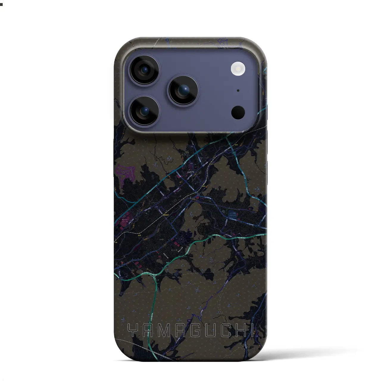 【山口(山口県)】地図柄iPhoneケース(バックカバータイプ)